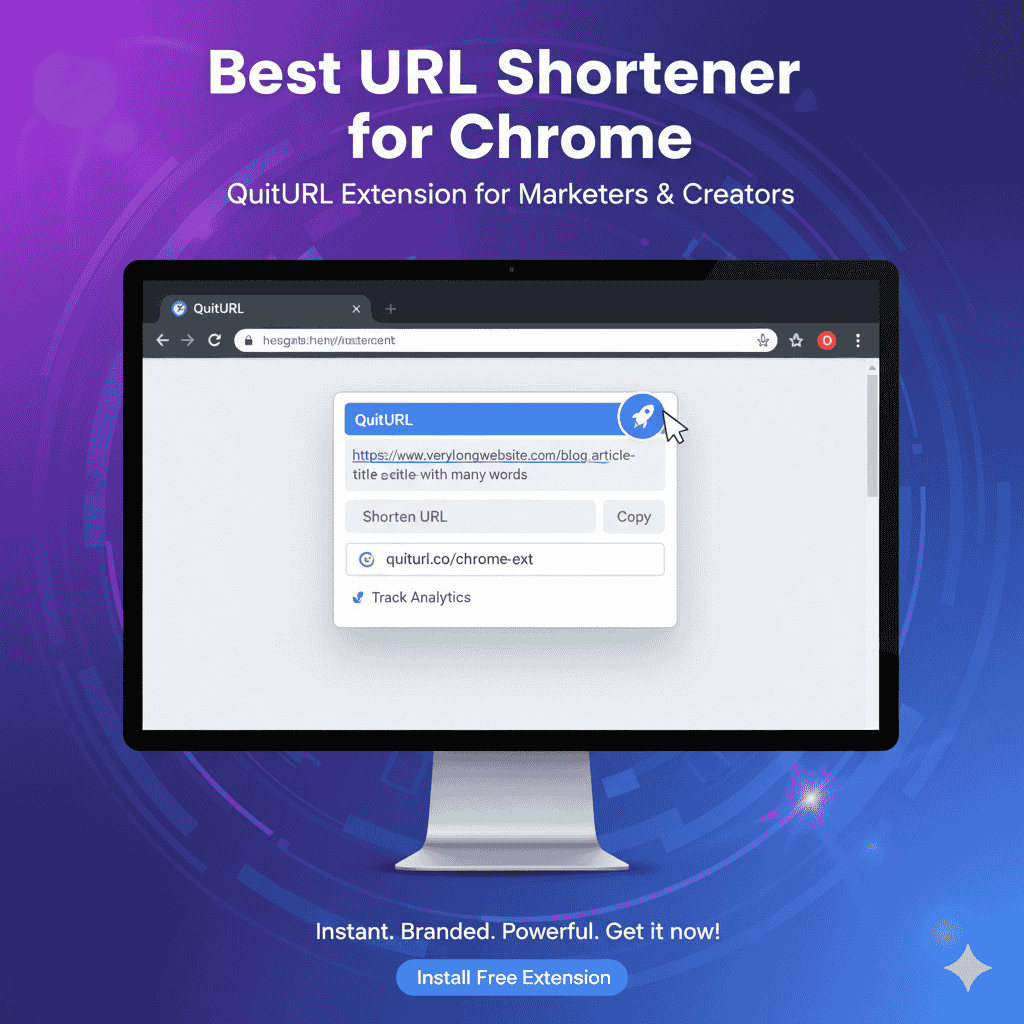 Best URL Shortener for Chrome | QuitURL Extension for Marketers & Creators